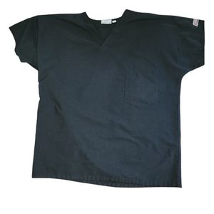 Black Scrub Top Unisex sz L